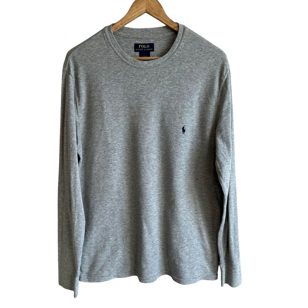 Polo Ralph Lauren Long Sleeve Gray Thermal Shirt L